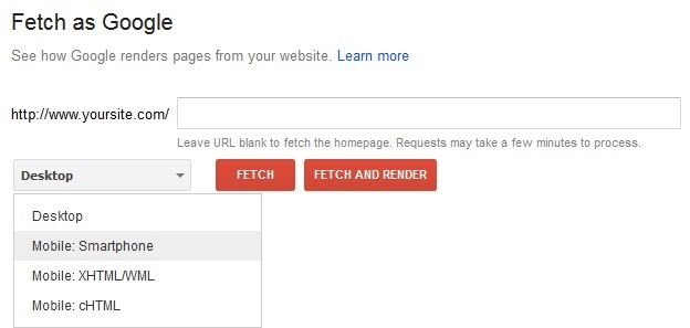 fetch as google options