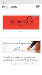 precision website mobile responsive screenshot